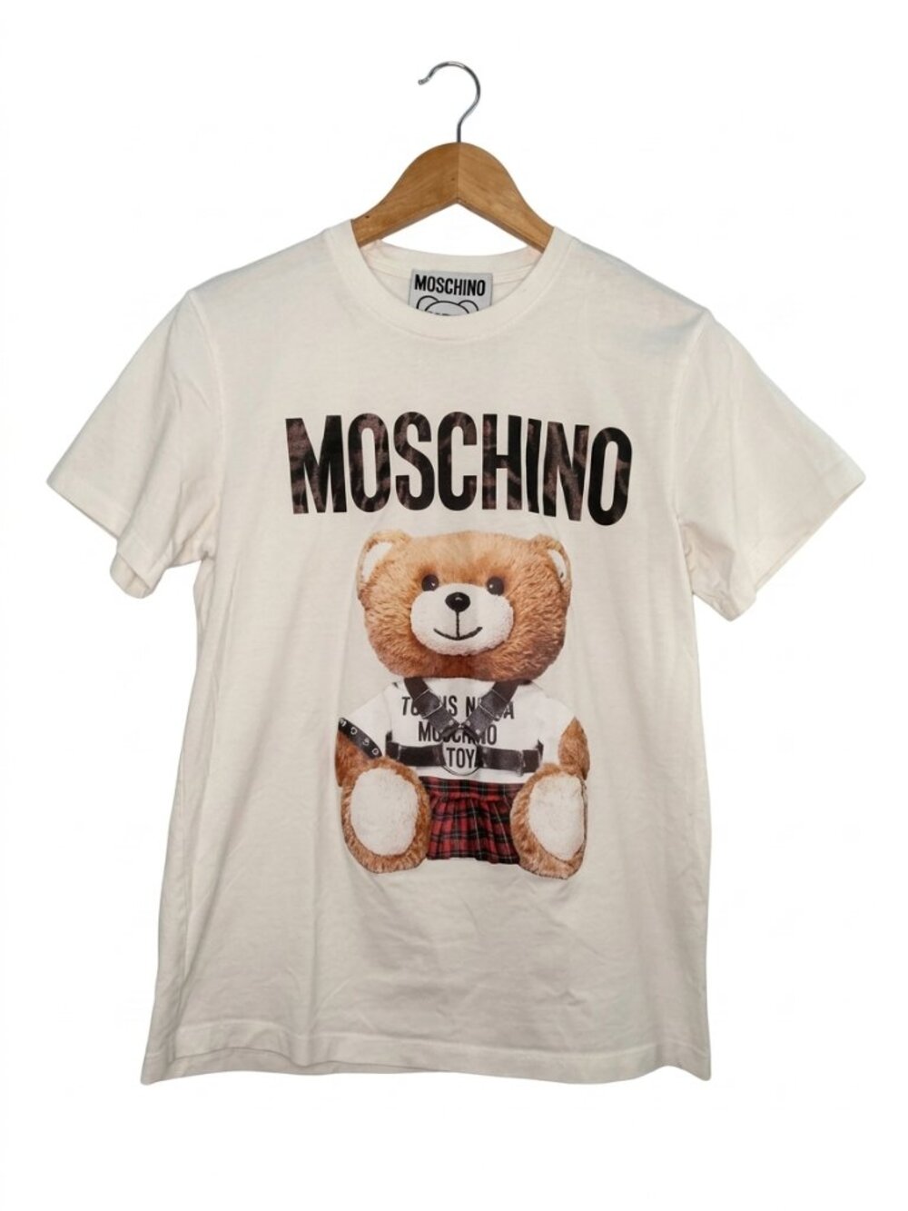 Moschino Underbear Punk Teddy Bear Graphic T-Shirt White Size M